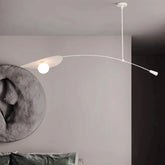 Gross Taklampa Rund Svart Modern Böjd Design